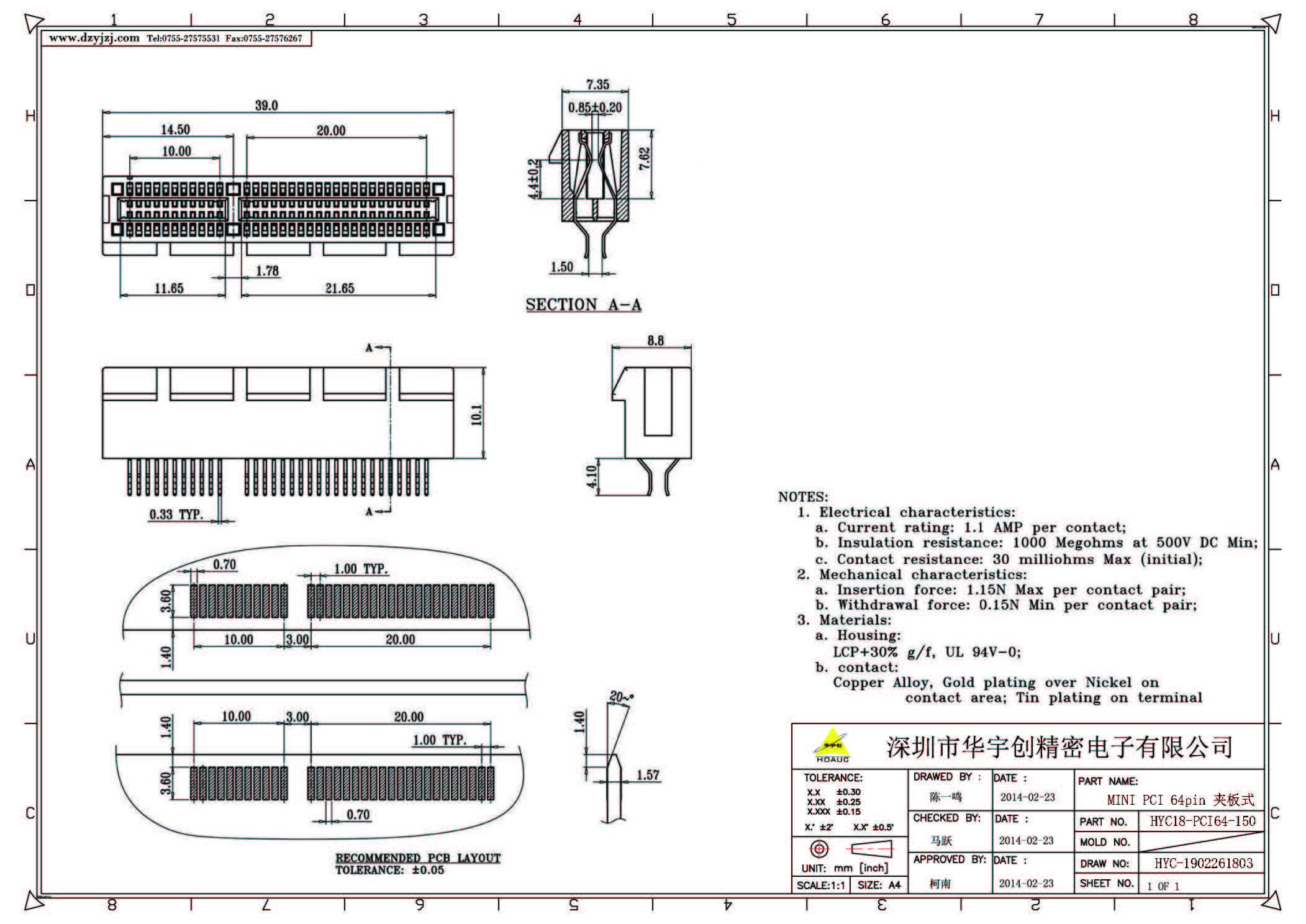 MINI PCI 64pin 夾板式產(chǎn)品圖.jpg
